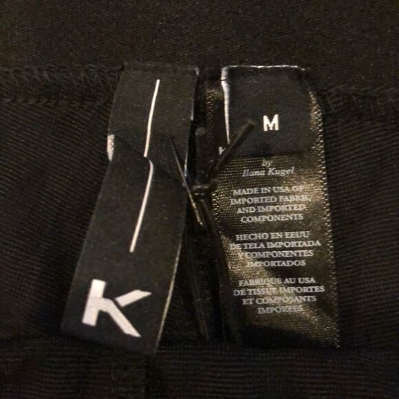 Koral Black Textured Crop Leggings Elastic Waist - Picture 4 of 7